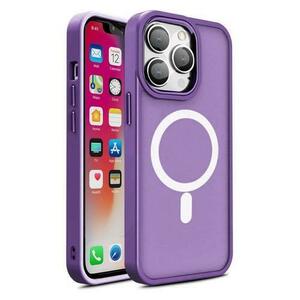 Husa Lemontti Color Matte MagSafe compatibila cu iPhone 15 Pro, Mov imagine