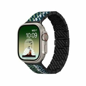 Curea Pitaka din Fibra de Carbon Poetry of Things pentru Apple Watch seriile 1-9/SE /Ultra/Ultra 2, 38/40/41/42/44/45/49 mm imagine