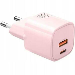 Incarcator Retea Mcdodo Dual Port USB-A si Type-C Nano Series GaN Fast Charging PD, 33W (Roz) imagine