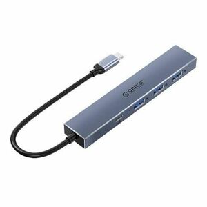 HUB USB Orico DHY-3U1C, 4x USB 3.2 Gen 2 (Gri) imagine