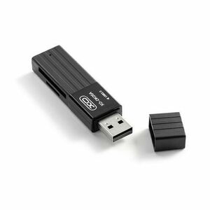 Cititor de carduri XO Design DK05A, microSD/SD, USB-A 2.0 (Negru) imagine