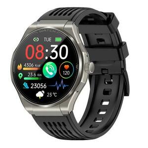 Smartwatch iSEN JA03, Ecran AMOLED HD 1.43inch, Glicemie, Apel Bluetooth, Apel SOS, Asistenta vocala, Nivel radiatii, EKG, Acid uric, Lipide sange, Masa (Argintiu) imagine