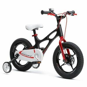 Bicicleta Copii RoyalBaby Space Shuttle, roti 16inch, roti ajutatoare, frana pe disc (Negru) imagine