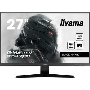 Monitor Gaming IPS LED iiyama G-Master 27inch G2745QSU-B1 Black Hawk, QHD (2560 x 1440), HDMI, DisplayPort, Boxe, 100 HZ, 1 ms (Negru) imagine