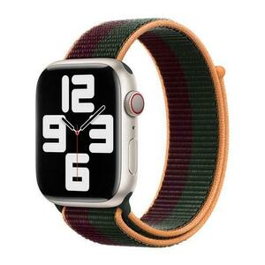 Curea Smartwatch Apple ML2R3 pentru Apple Watch 38mm / 40mm / 41mm (Portocaliu/Verde) imagine