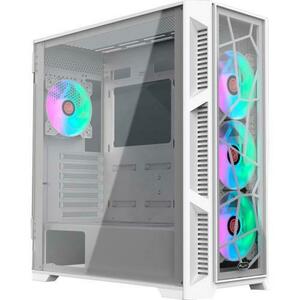 Carcasa Raijintek Ponos Ultra TG4, Panou frontal Tempered Glass, Middle Tower, Fara sursa, ATX (Alb) imagine