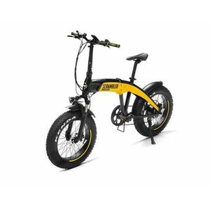 Bicicleta asistata electric Ducati Scrambler SCR-E20, baterie 10Ah, motor 250W, 7 viteze, viteza maxima 25Km (Negru/Galben) imagine