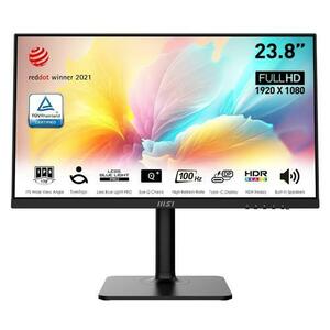 Monitor IPS LED MSI Modern 23.8inch MD2412P, Full HD (1920 x 1080), HDMI, Boxe, Pivot, 100 Hz, 1 ms (negru) imagine