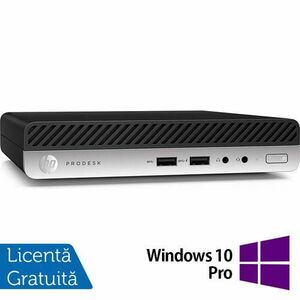 Calculator Sistem PC Refurbished HP ProDesk 400 G5 Mini PC, Intel Core i5-8500T 2.10 - 3.50GHz, 8GB DDR4, 256GB SSD + Windows 10 Pro imagine