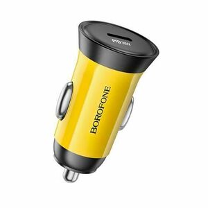 Incarcator Auto Borofone BZ26 Searcher, 30W, 3A, 1 x USB-C, Galben imagine