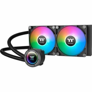 Cooler CPU Thermaltake TH240 V2, iluminare aRGB, 2x 120mm, 2000 rpm, PWM (Negru) imagine