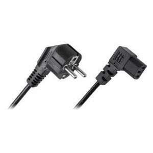 Cablu alimentare PC, 3m, conectori la 90 grade, Cabletech imagine