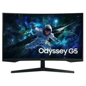 Monitor Gaming VA LED Samsung 32inch LS32CG554EUXEN, QHD (2560 x 1440), HDMI, DisplayPort, Ecran curbat, 165 Hz, 1 ms (Negru) imagine