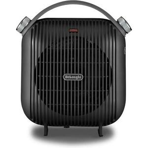 Aeroterma De’Longhi HFS30C24.DG, 2400 W, 2 trepte de putere, Termostat reglabil, Treapta aer rece, Protectie supraincalzire, Protectie anti-inghet (Negru) imagine