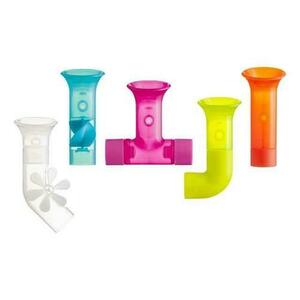 Set 5 jucarii de baie Pipes, Boon, Multicolor imagine