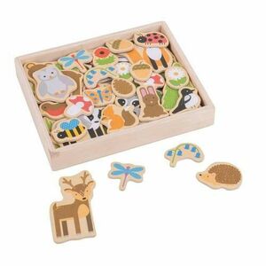 Set magnetic BIGJIGS Toys Animalute din padure imagine