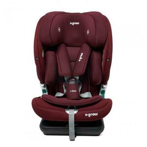 Scaun auto I-size U-Grow Goldfix Pro, isofix, 76-150 cm (9-36 kg), boxa bluetooth, Rosu imagine