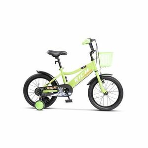 Bicicleta Copii 3-5 ani Rich R1405A, Roti 14 Inch, Frana fata V-Brake, Frana Spate Tambur, Roti Ajutatoare, Verde/Alb imagine