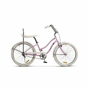 Bicicleta City Carpat Liberta C2694A, Roti 26 Inch, Frana spate Torpedo, Frana fata V-Brake, Cadru Otel, Roz/Negru imagine