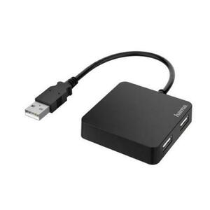 Hub USB Hama 200121, 4 porturi, USB 2.0 (Negru) imagine