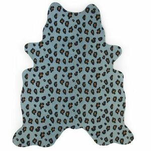 Covor Bumbac Childhome 145x160 cm, Leopard Albastru imagine