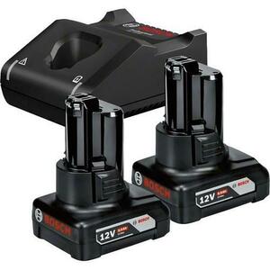 Set 2 acumulatori si incarcator Bosch Professional 1600A01B20, 12 V, 6 Ah, Li-Ion imagine