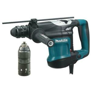 Set Ciocan rotopercutor + Mandrina cilindrica Makita HR3210FCT, 850 W, 4.9 J, SDS+ (Negru/Albastru) imagine