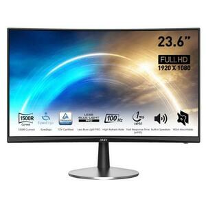 Monitor VA LED MSI 23.6inch PRO MP2422C, Full HD (1920 x 1080), VGA, HDMI, Ecran curbat, Boxe (Negru/Argintiu) imagine