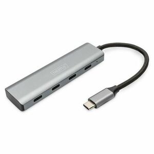 USB Hub Digitus DA-70246, 4x USB C (Gri) imagine