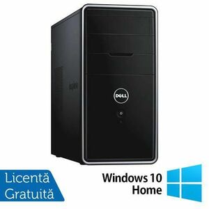 Calculator Sistem PC Refurbished Dell Inspiron 3847 Tower, Intel Core i3-4130 3.40GHz, 8GB DDR3, 500GB SATA, DVD-RW + Windows 10 Home imagine