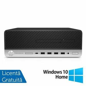 Calculator Sistem PC Refurbished HP ProDesk 600 G3 SFF, Intel Core i3-6100 3.70GHz, 8GB DDR4, 256GB SSD, DVD-ROM + Windows 10 Home imagine