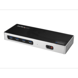 Statie de andocare pentru notebook StarTech DK30A2DH, Thunderbolt 3, DK30A2DH (Negru/Argintiu) imagine