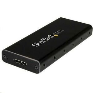 Rack SSD Extern Startech SM21BMU31C3 pentru M.2 SATA, USB-C 10 Gbps (Negru) imagine