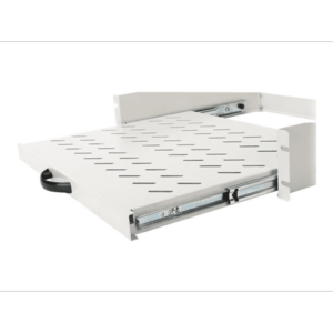 Raft extensibil DIGITUS DN-19-TRAY-2-450, instalare fixa, pana la 30 kg, metal, 2U (Alb) imagine