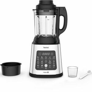 Blender Tefal PerfectMix Cook BL83SD30, 1400W, capacitate 1.75L, viteza variabila, 10 programe pentru retete calde si reci, functie de gatire la aburi, functie de maruntire a ghetii, lame detasabile Powelix (Argintiu/Negru) imagine