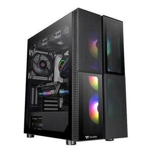 Carcasa Thermaltake Versa T26 TG ARGB, Middle Tower, fara sursa, ATX (Negru) imagine