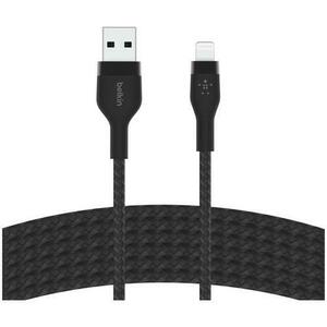 Cablu Belkin BOOST CHARGE PRO Flex USB-A catre LTG, Silicon impletit, 3M, Negru imagine