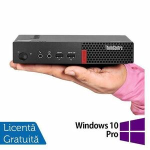 Calculator Sistem PC Refurbished Lenovo ThinkCentre M710q Mini PC, Intel Core i5-7400T 2.40-3.00GHz, 8GB DDR4, 256GB SSD + Windows 10 Pro imagine