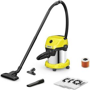 Aspirator multifunctional Karcher WD 3 S V-15/6/20 Home, 1000 W, 15l, otel inoxidabil, accesorii aspirare casa imagine