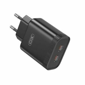 Incarcator Retea XO Design L105, 35W, 3A, 2 x USB-C, Negru imagine