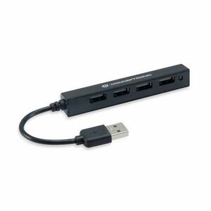 Hub USB Conceptronic HUBBIES05B, 4 porturi USB 2.0 (Negru) imagine