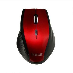 MouseWireless Inca, 2.4 GHz, 1600 dpi, Negru/Rosu imagine