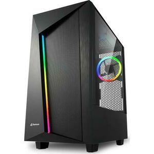 Carcasa Sharkoon REV100, iluminare RGB, Middle Tower, Fara sursa, ATX (Negru) imagine