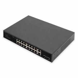 Switch Digitus DN-95358, 16 Porturi Gigabit, PoE (Gri) imagine