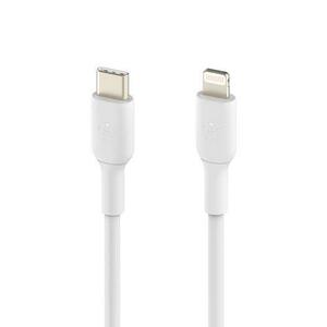 Cablu de date Belkin BOOST CHARGE, USB-C la Lightning, PVC, 1m (Alb) imagine