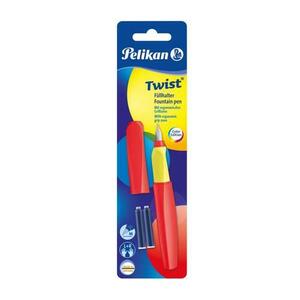 Stilou Pelikan Twist penita M, neon coral, blister imagine