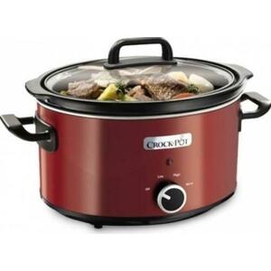 Slow cooker Crock Pot SCV400RD-050, 210 W, 3.5 l, 2 Setari gatit, Pastrare la cald, Vas de ceramica detasabil (Rosu) imagine