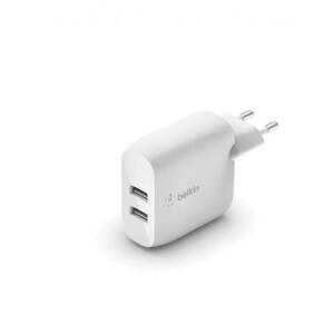 Incarcator retea Belkin BOOST CHARGE 24W, 2 x USB-A, Alb imagine