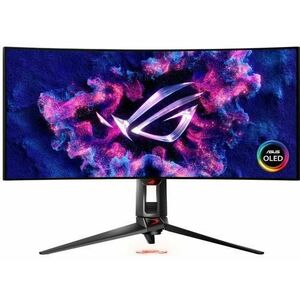 Monitor Gaming OLED ASUS ROG Swift 33.94inch PG34WCDM, UWQHD (3440x1440), HDMI, DisplayPort, Ecran curbat, 240 Hz, 0.03 ms (Negru) imagine