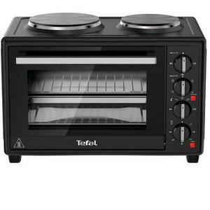 Cuptor electric Tefal Optimo OF463830, 32 L, 1600 W, 2 plite, 5 moduri de gatire, termostat ajustabil, tava copt (Negru) imagine